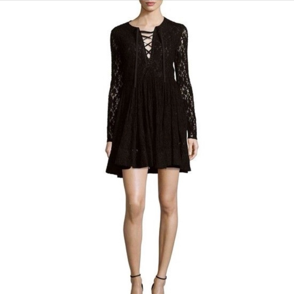 Maje black lace dress, size 1